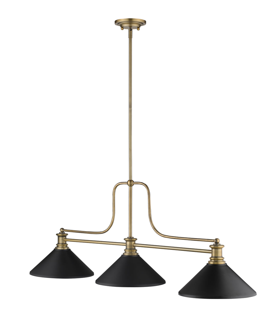 Melange - 3 Light Billiard Light (725-3HBR)