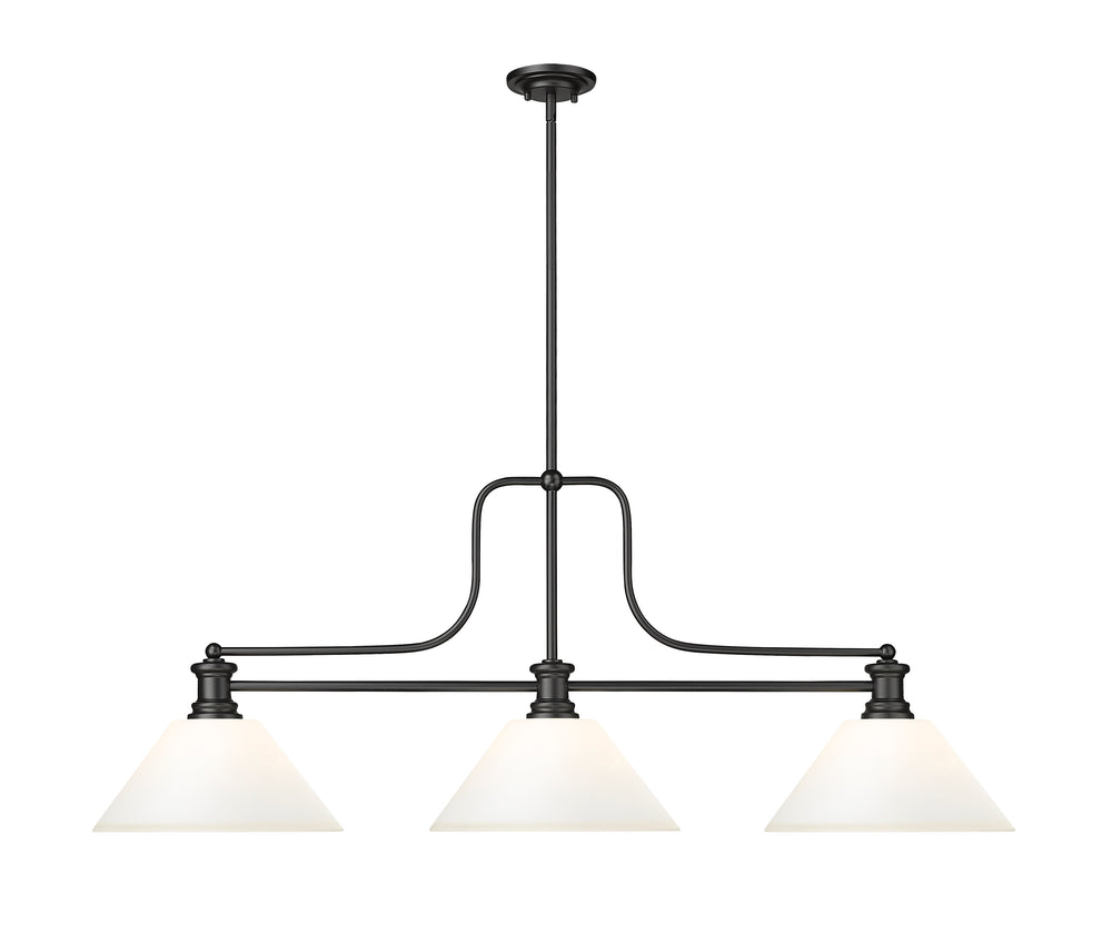 Melange - 3 Light Billiard Light (725-3MB-AMO14)