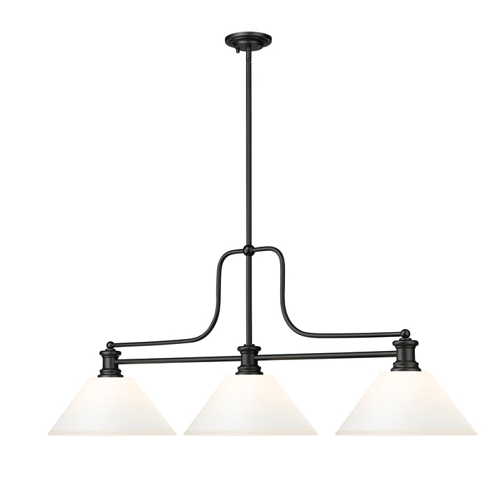 Melange - 3 Light Billiard Light (725-3MB-AMO14)