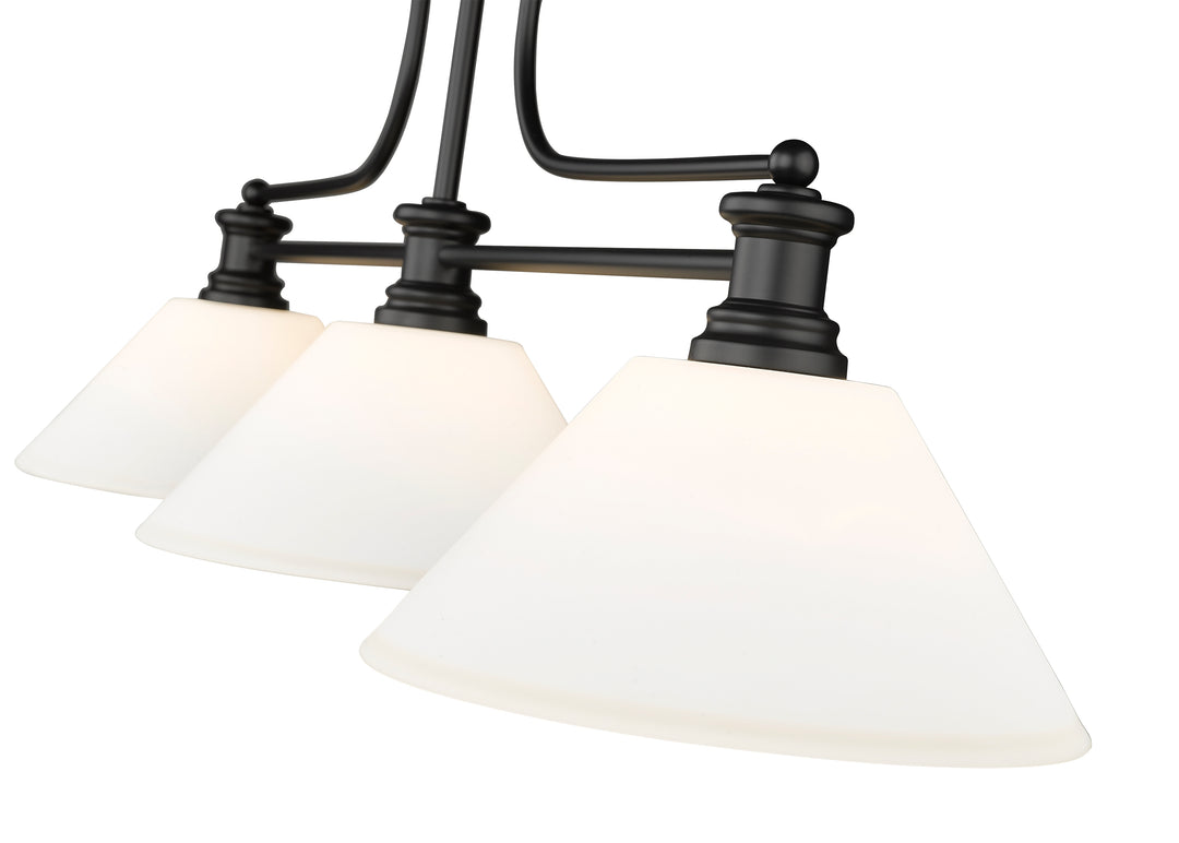 Melange - 3 Light Billiard Light (725-3MB-AMO14)