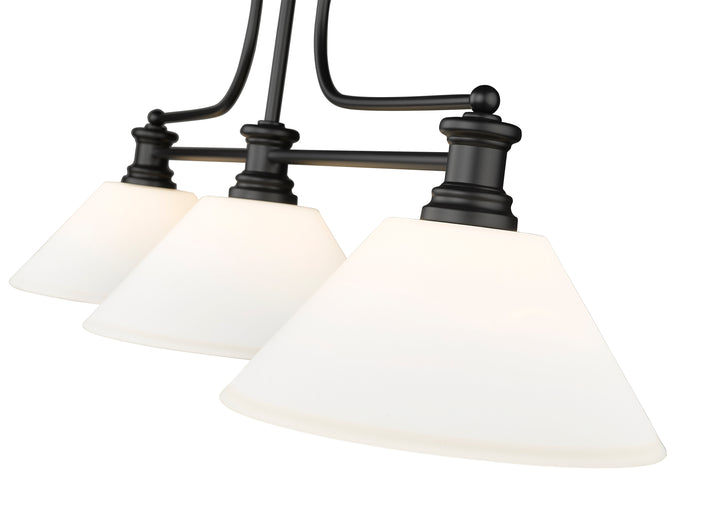 Melange - 3 Light Billiard Light (725-3MB-AMO14)