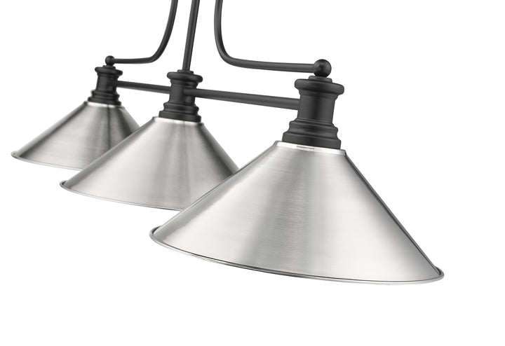 Melange - 3 Light Billiard Light (725-3MB-BN15)