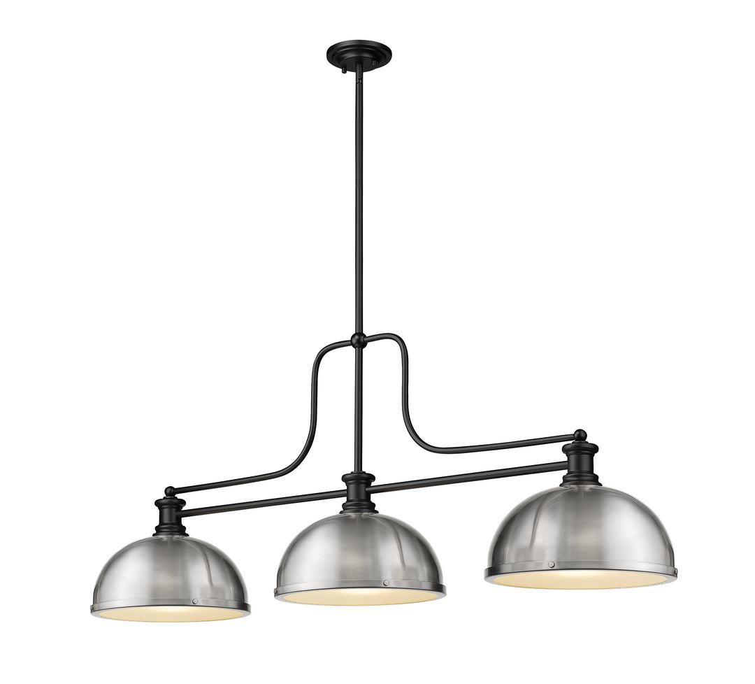 Melange - 3 Light Billiard Light (725-3MB-D12BN)