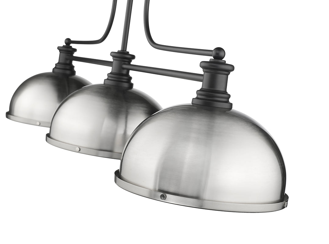 Melange - 3 Light Billiard Light (725-3MB-D12BN)
