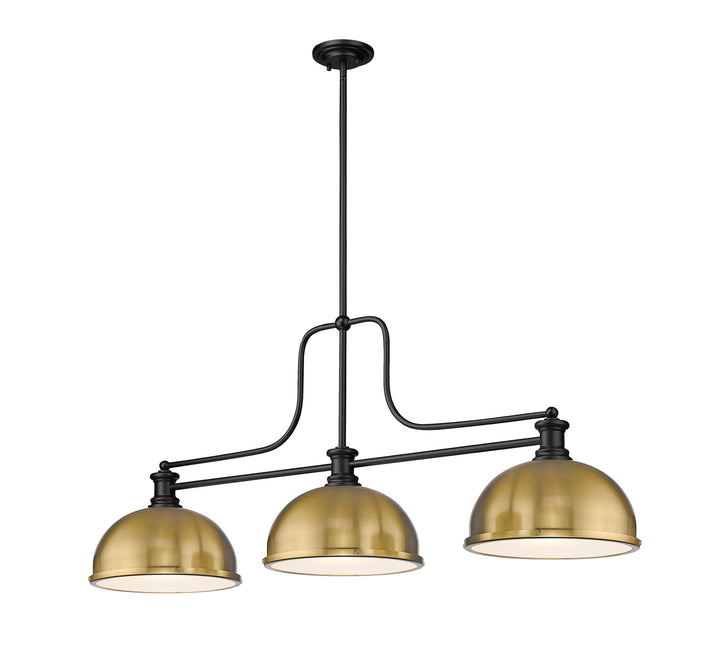 Melange - 3 Light Billiard Light (725-3MB-D12HBR)