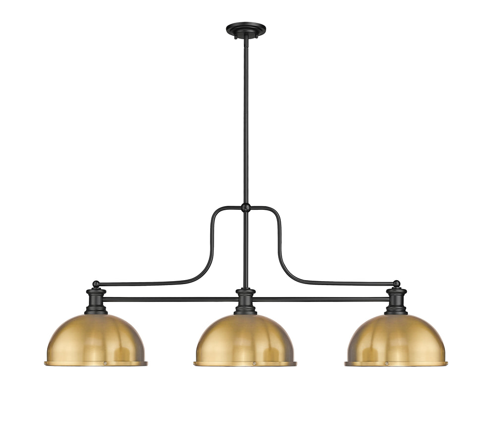 Melange - 3 Light Billiard Light (725-3MB-D12HBR)
