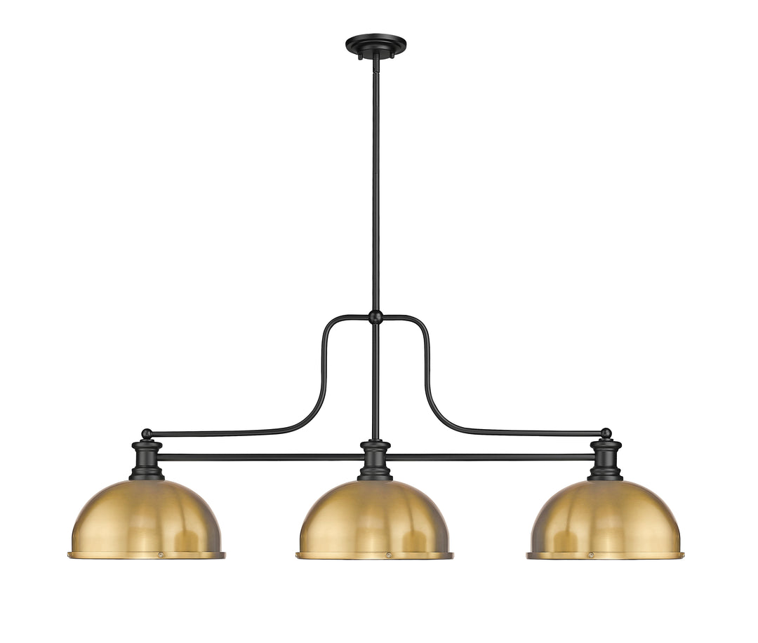 Melange - 3 Light Billiard Light (725-3MB-D12HBR)