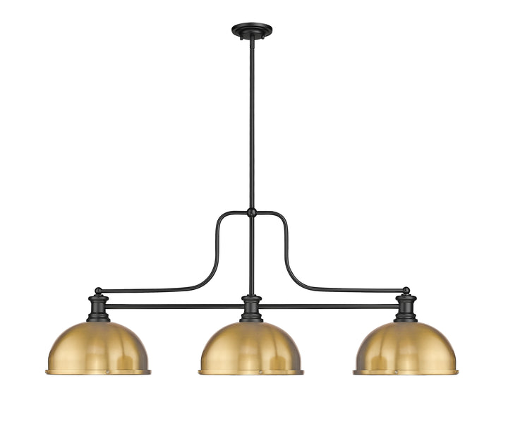 Melange - 3 Light Billiard Light (725-3MB-D12HBR)