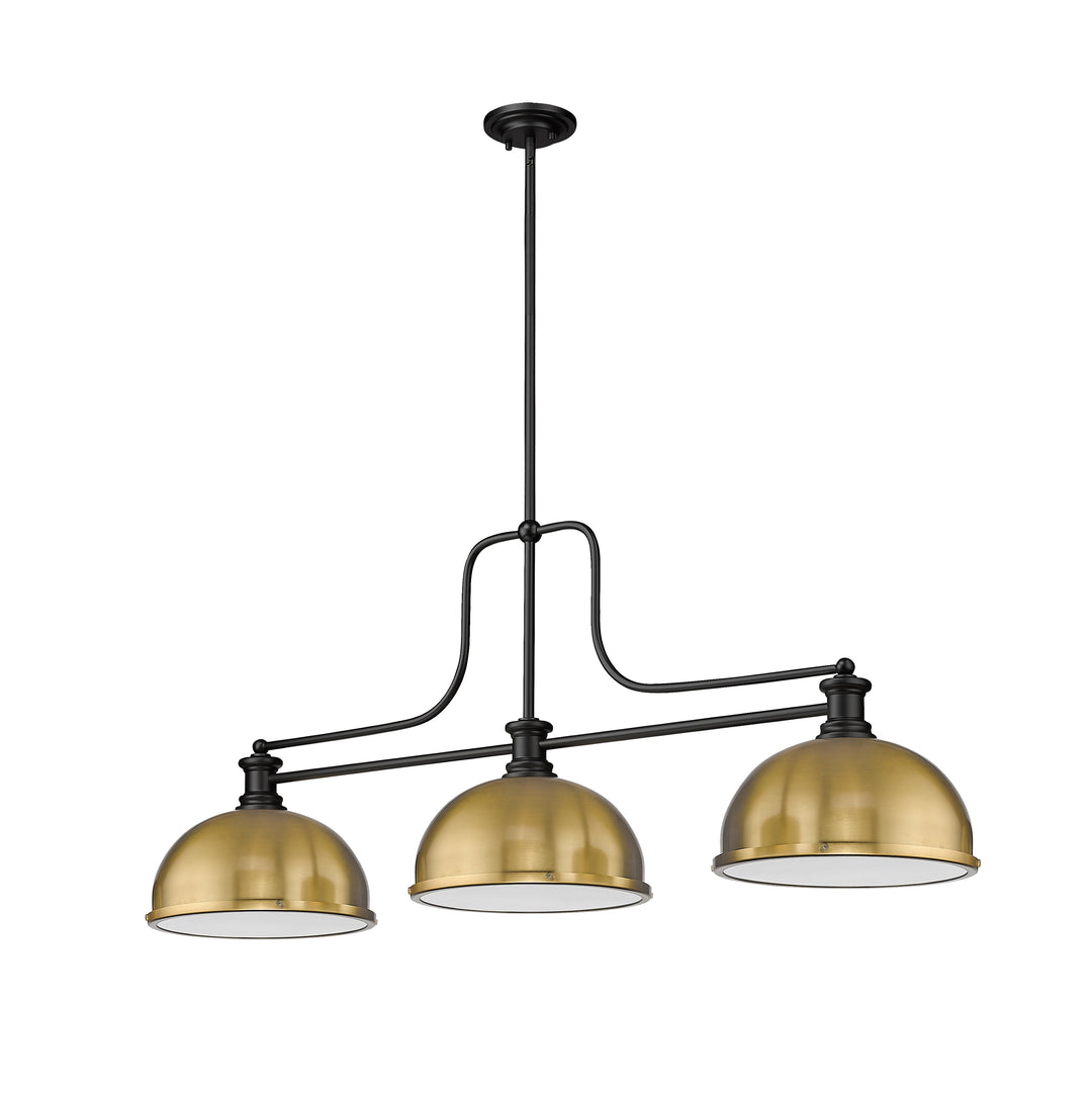 Melange - 3 Light Billiard Light (725-3MB-D12HBR)