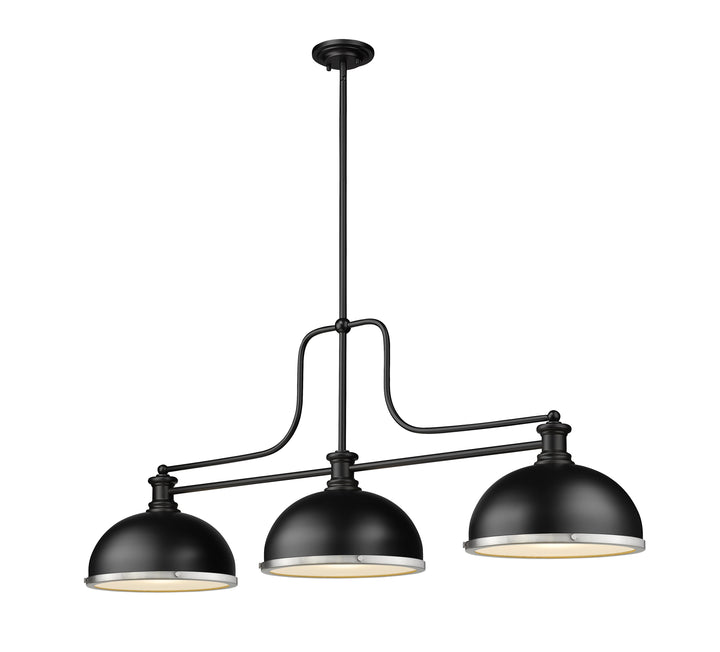 Melange - 3 Light Billiard Light (725-3MB-D12MB+BN)
