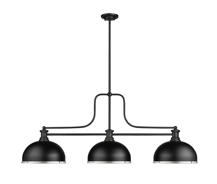 Melange - 3 Light Billiard Light (725-3MB-D12MB+BN)