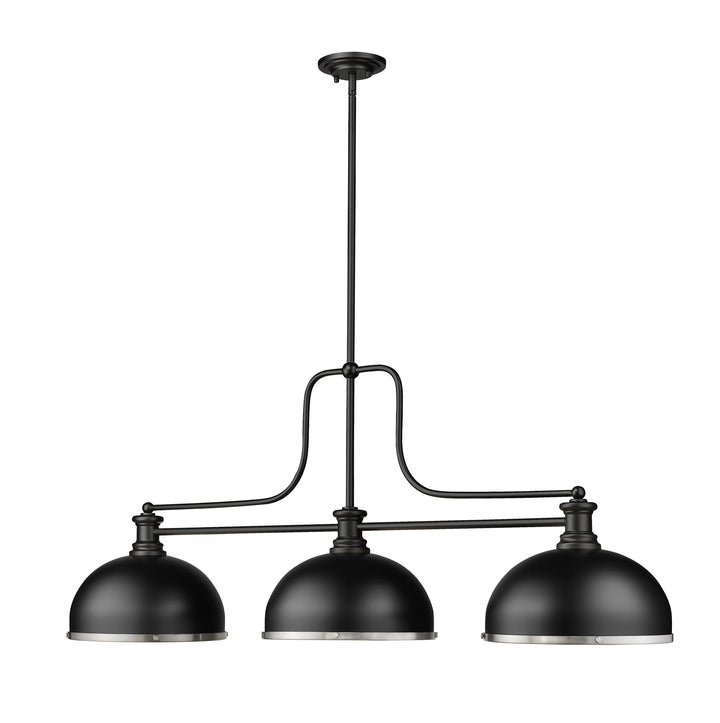 Melange - 3 Light Billiard Light (725-3MB-D12MB+BN)