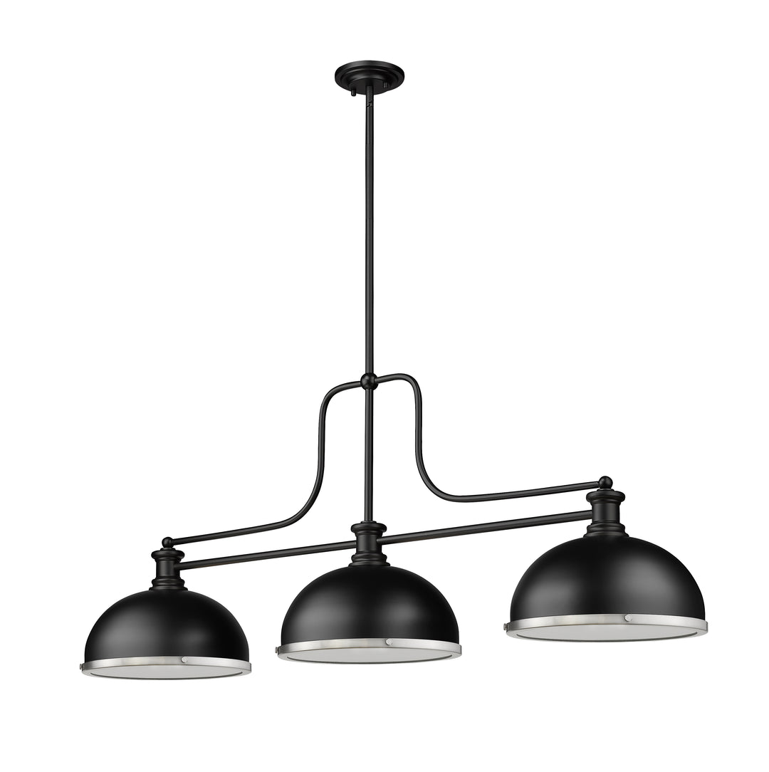 Melange - 3 Light Billiard Light (725-3MB-D12MB+BN)