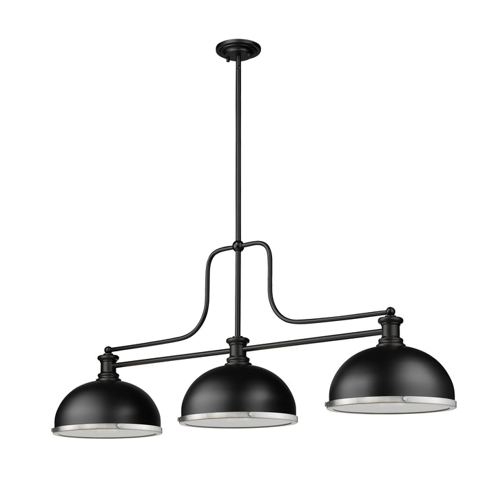 Melange - 3 Light Billiard Light (725-3MB-D12MB+BN)