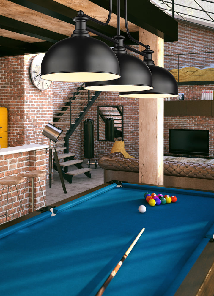Melange - 3 Light Billiard Light (725-3MB-D13MB)