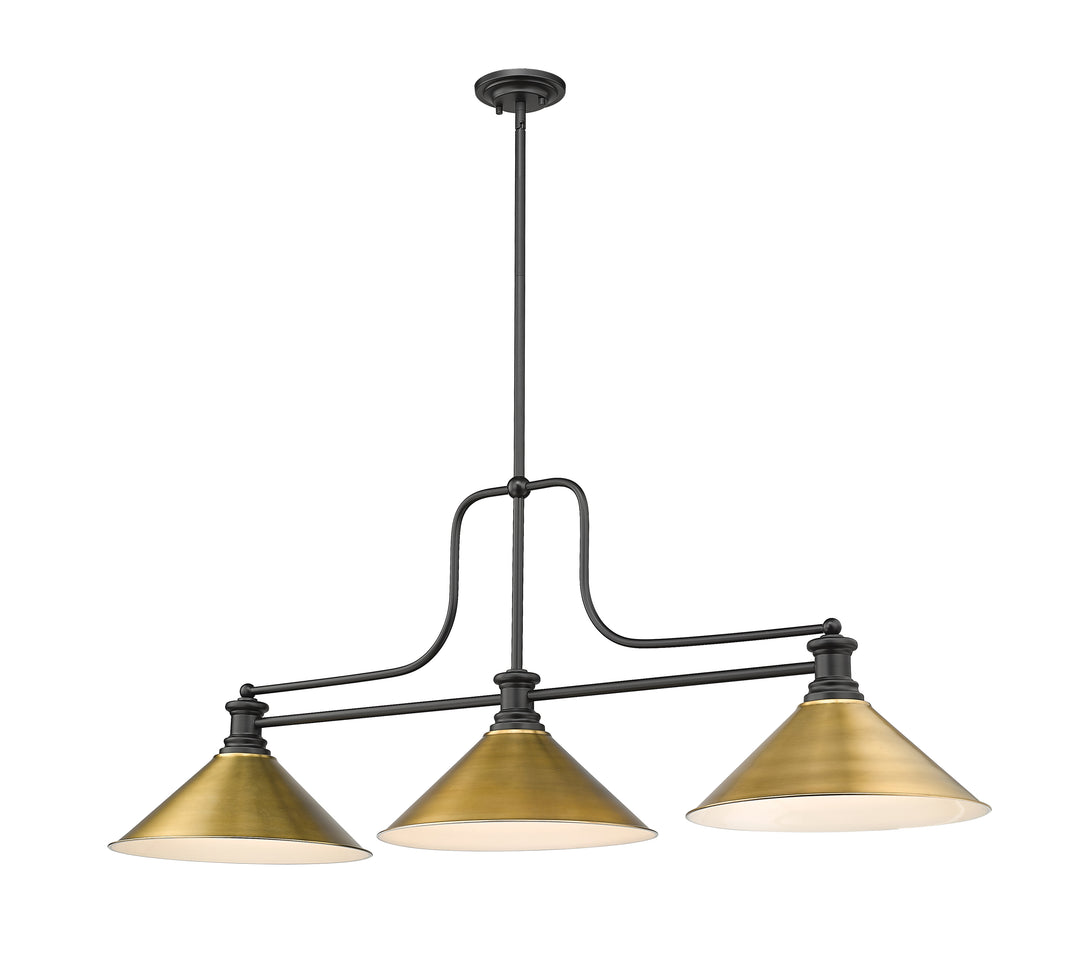 Melange - 3 Light Billiard Light (725-3MB-RB15)