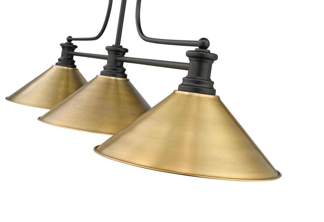 Melange - 3 Light Billiard Light (725-3MB-RB15)