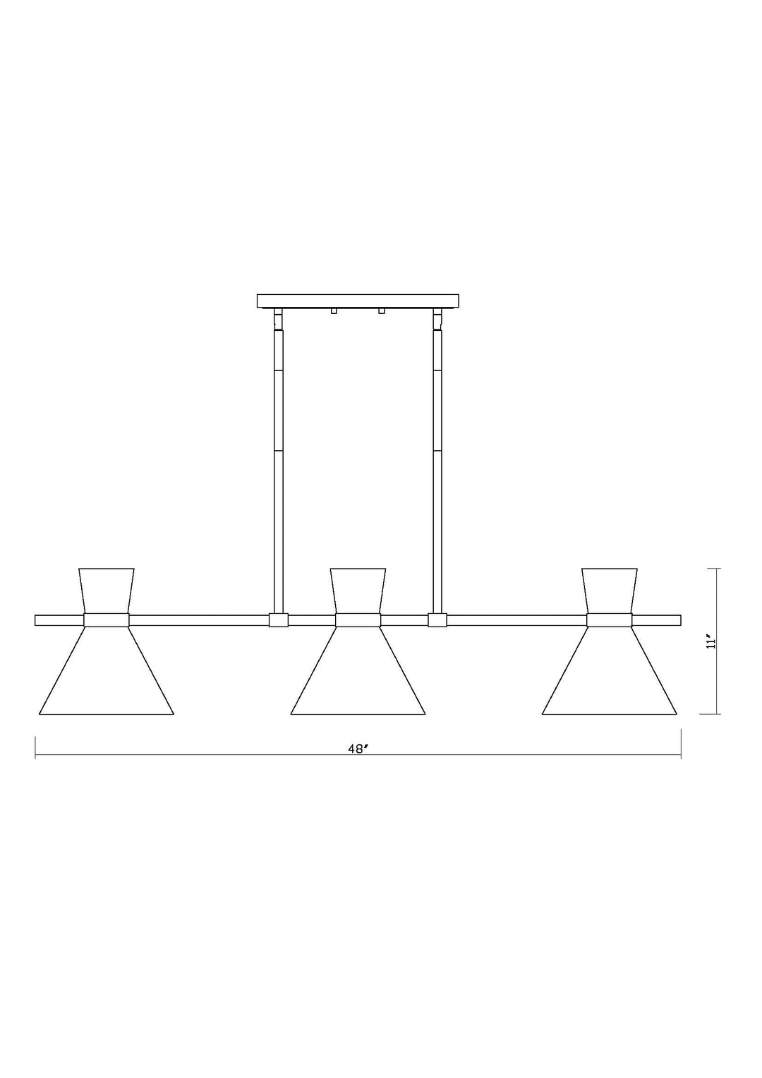 Soriano - 6 Light Linear Chandelier