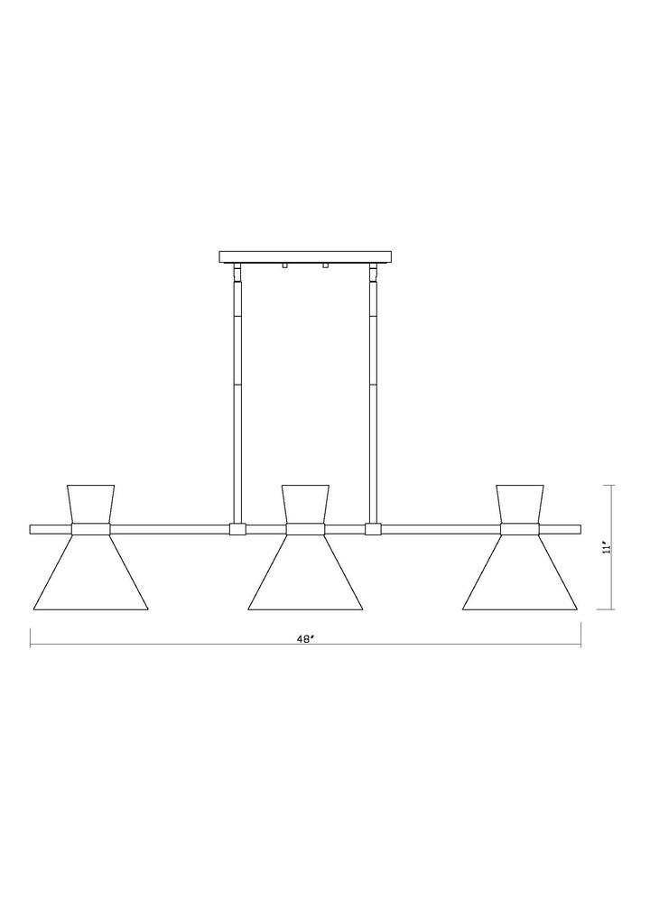 Soriano - 6 Light Linear Chandelier