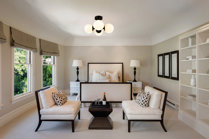 Midnetic - 4 Light Semi-Flush Mount