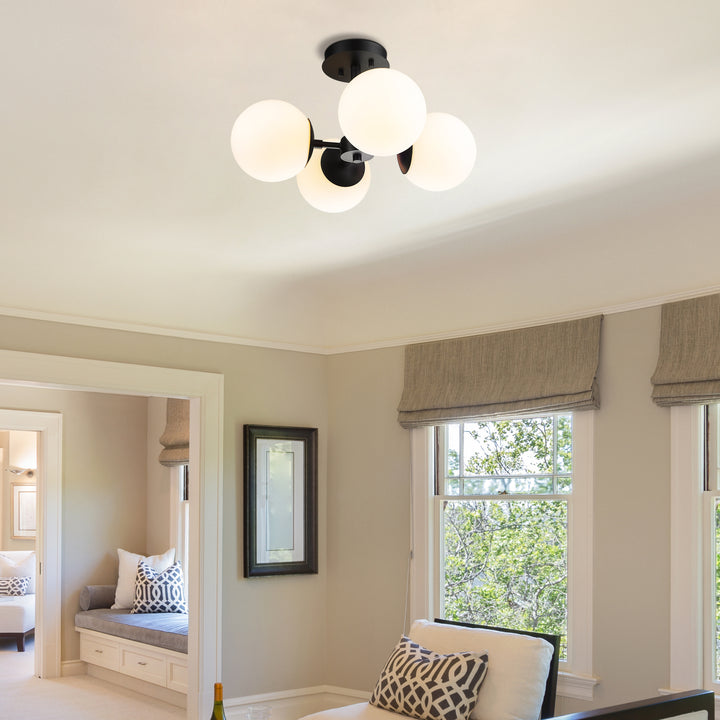 Midnetic - 4 Light Semi-Flush Mount