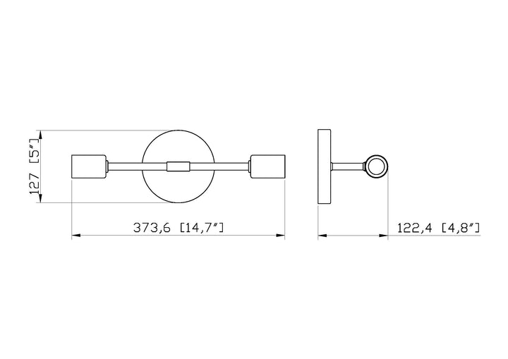 Modernist - 2 Light Wall Sconce