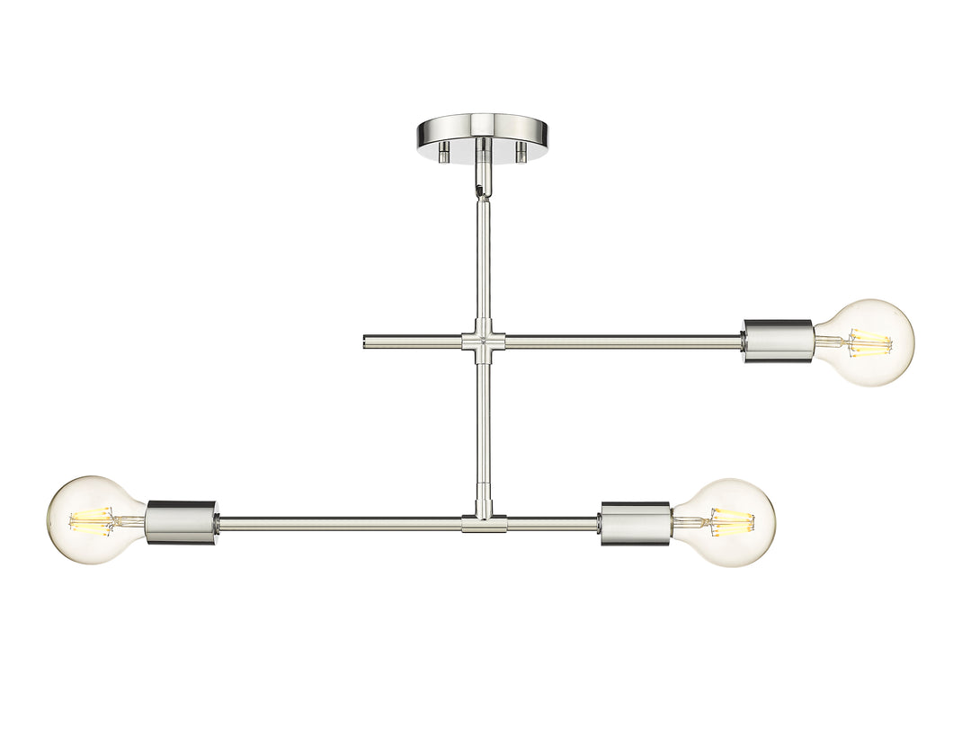 Modernist - 3 Light Semi-Flush Mount