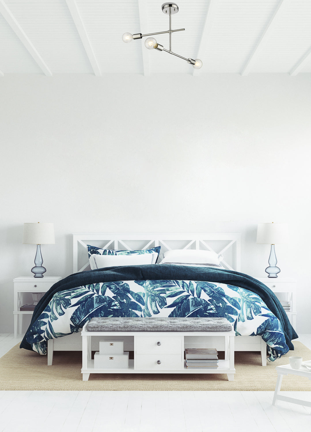 Modernist - 3 Light Semi-Flush Mount
