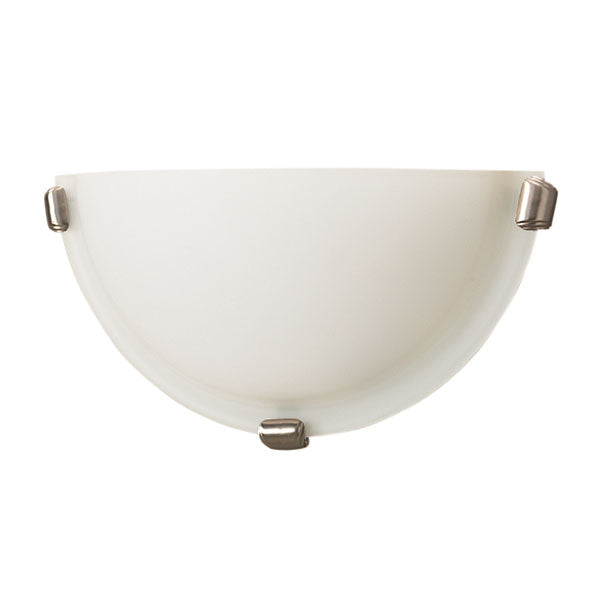 Malibu LED Wall Sconce in Brushed Chrome with Opal Glass by Russell