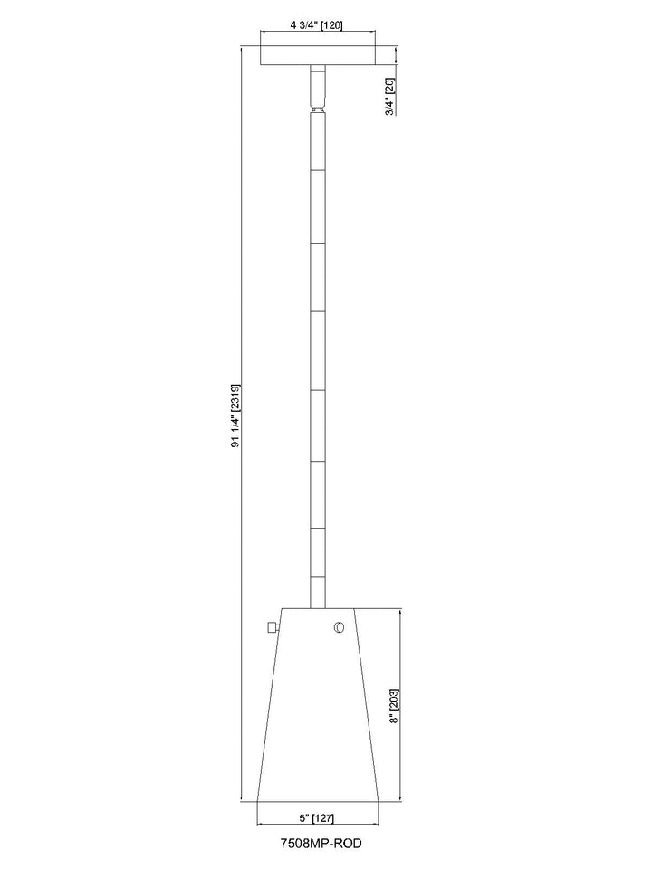 Kira - 1 Light Pendant (7508MP-ROD)