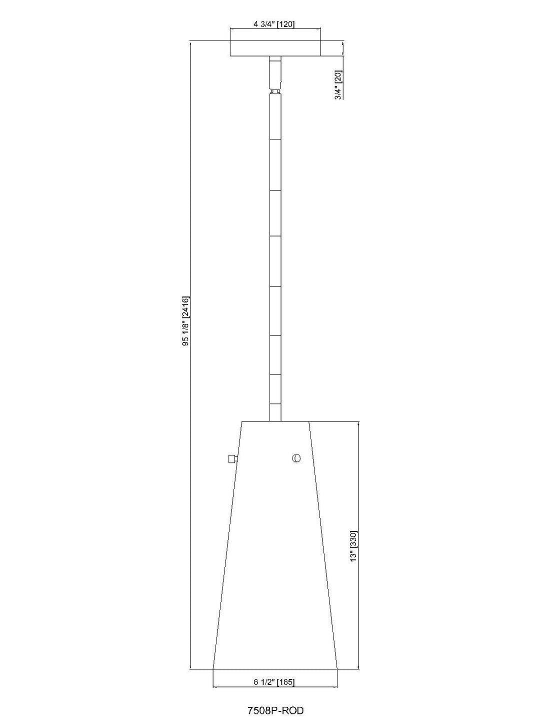 Kira - 1 Light Pendant (7508P-ROD)