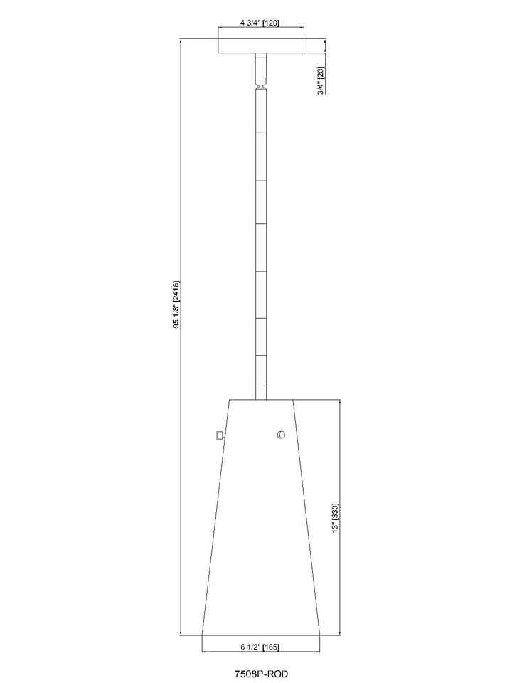 Kira - 1 Light Pendant (7508P-ROD)