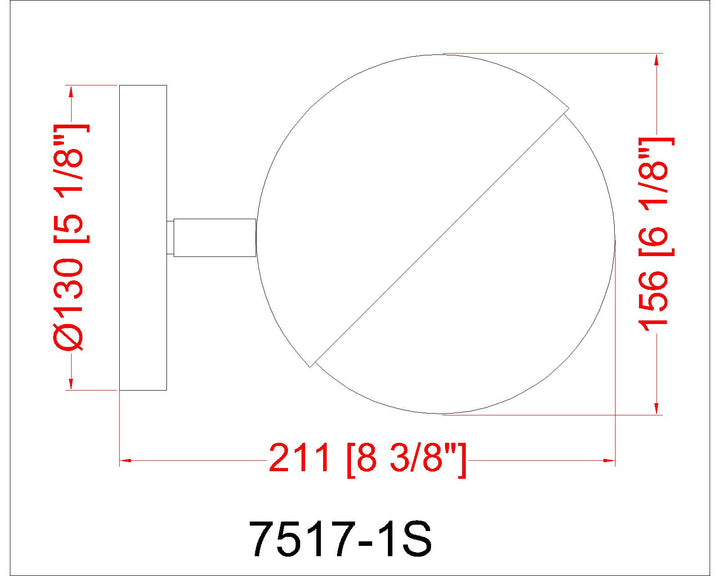 Realm Sphere - 1 Light Wall Sconce