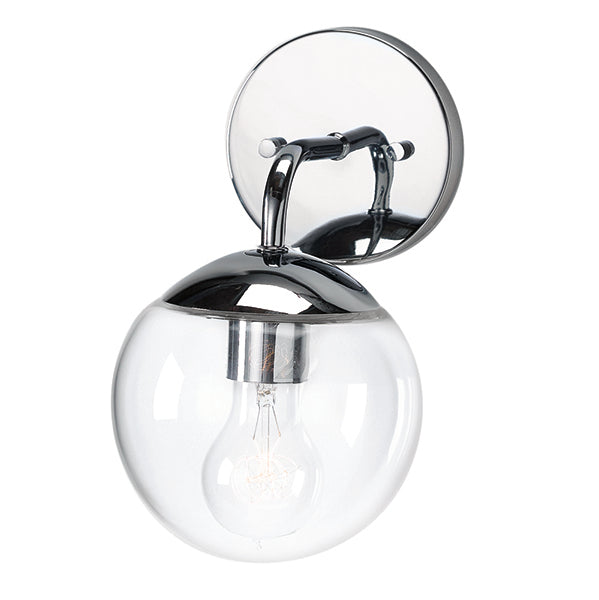 Eclipse Wall Sconce in Polished Chrome with Clear Glass by Russell