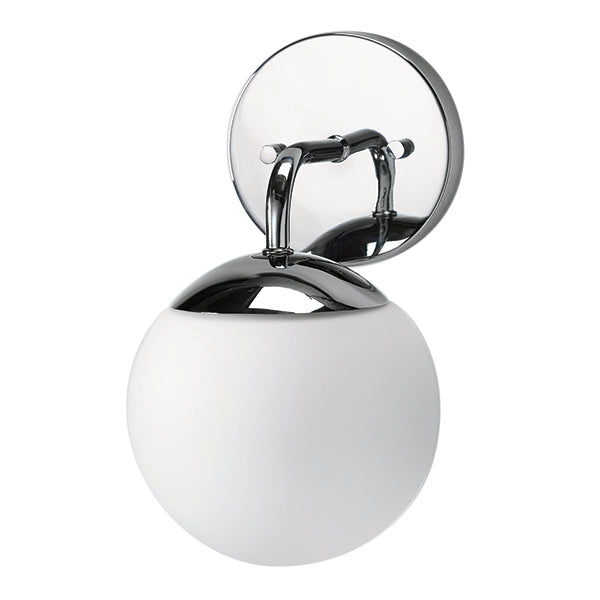 Eclipse Wall Sconce in Polished Chrome with Opal Glass by Russell