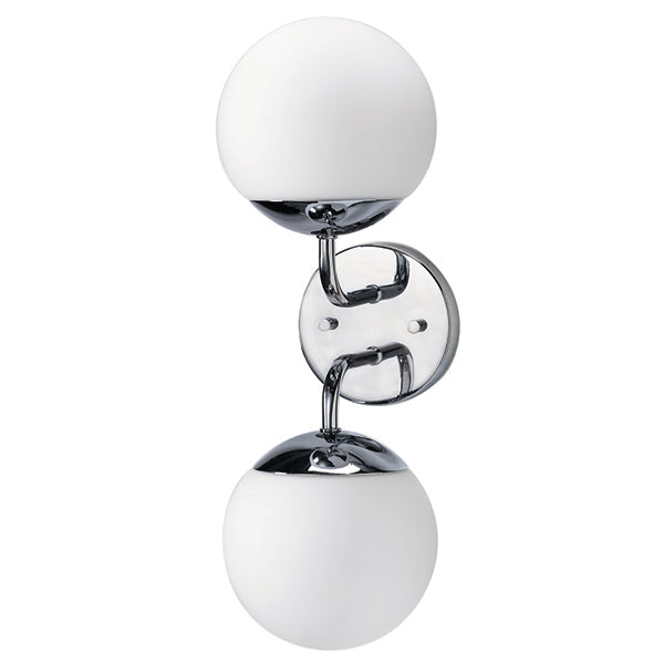 Eclipse Wall Sconce in Polished Chrome with Opal Glass by Russell
