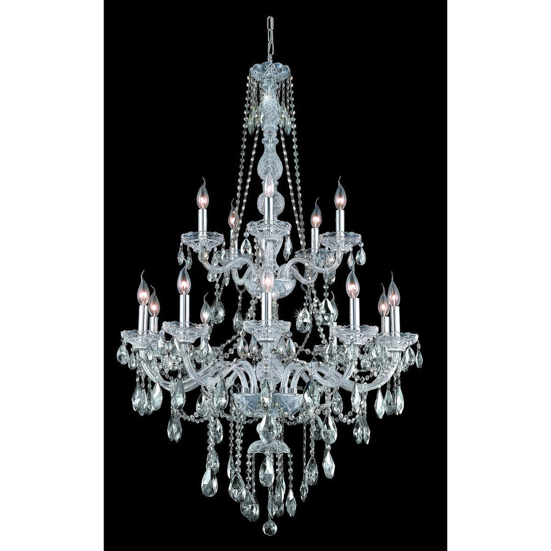 Verona Grand D Crystal Chandelier in Chrome by Elegant