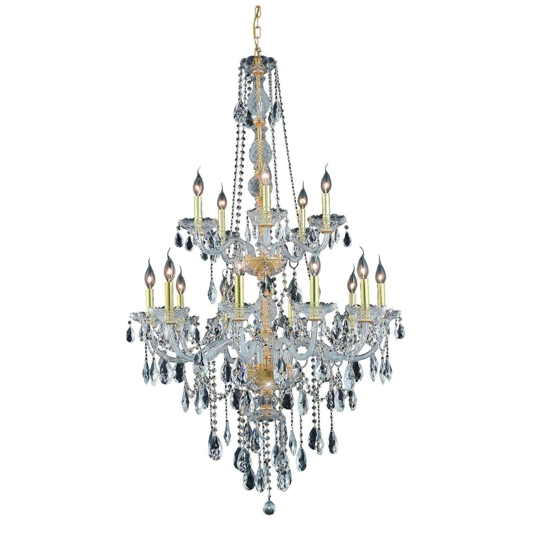Verona Grand D Crystal Chandelier in Gold by Elegant