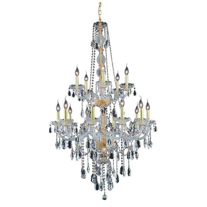 Verona Grand D Crystal Chandelier in Gold by Elegant