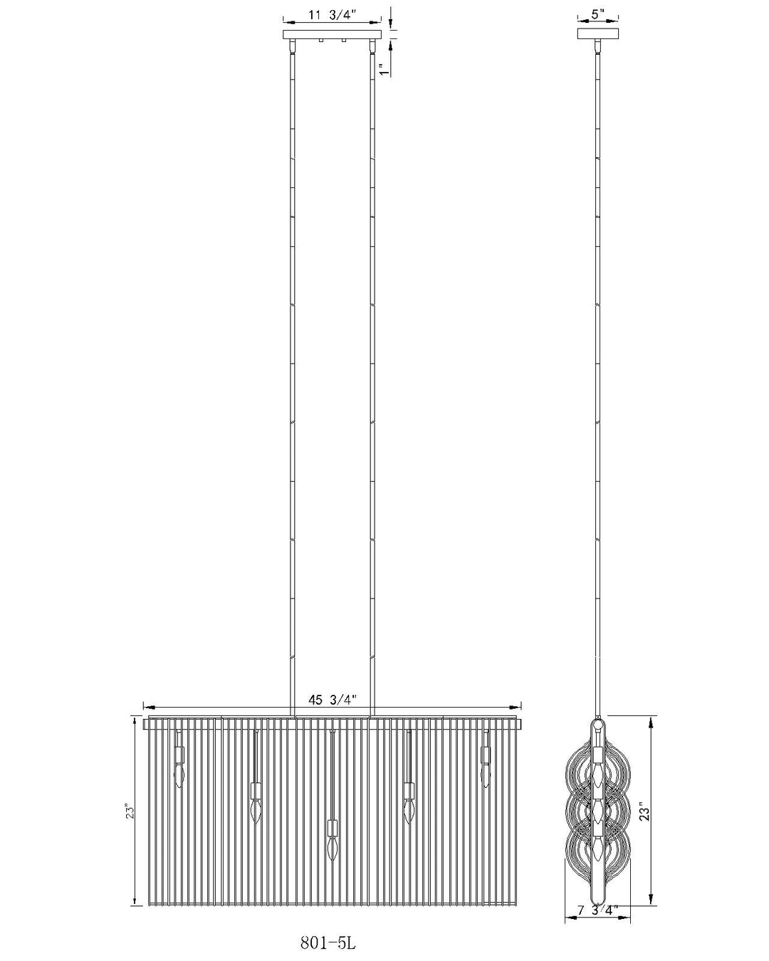 Contour - Linear Chandelier