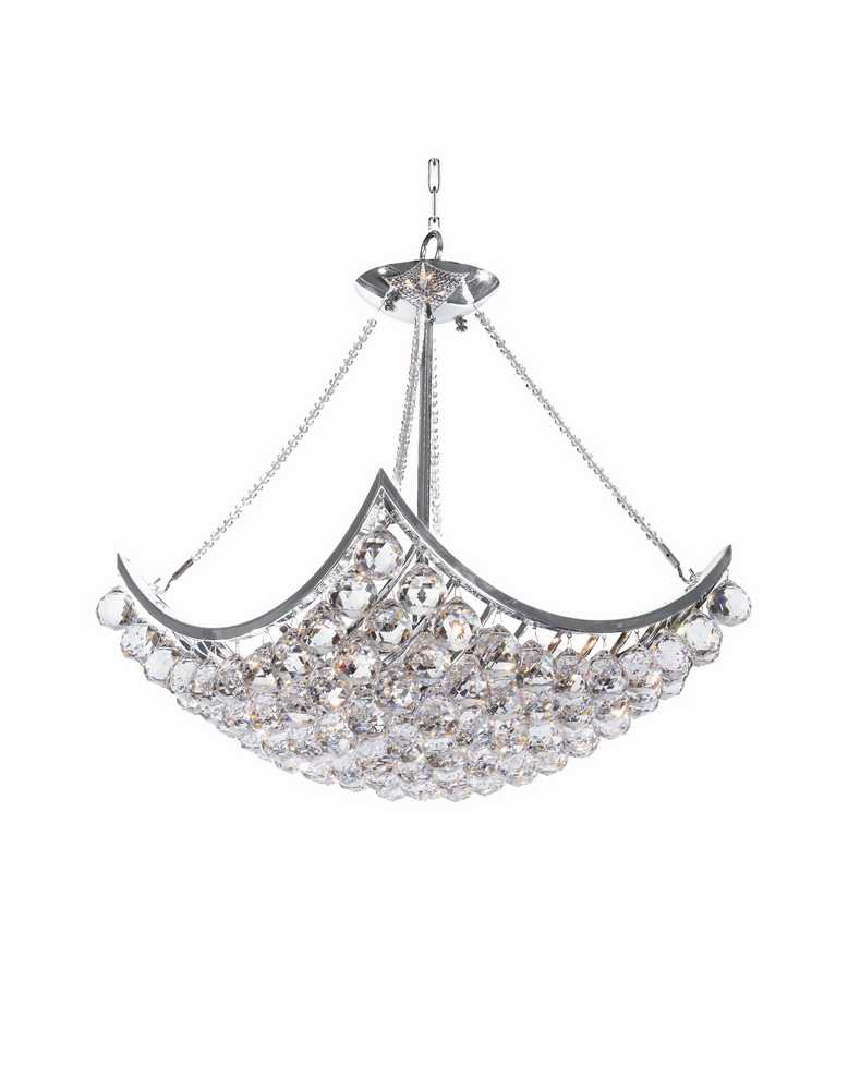 Crystal Ball - 6 Light Chandelier, 20"w x 20"h x 28"d, by StarFire Crystal