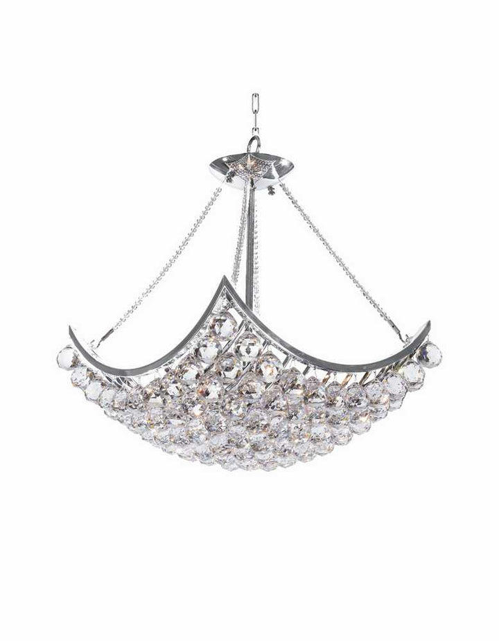 Crystal Ball - 6 Light Chandelier, 20"w x 20"h x 28"d, by StarFire Crystal