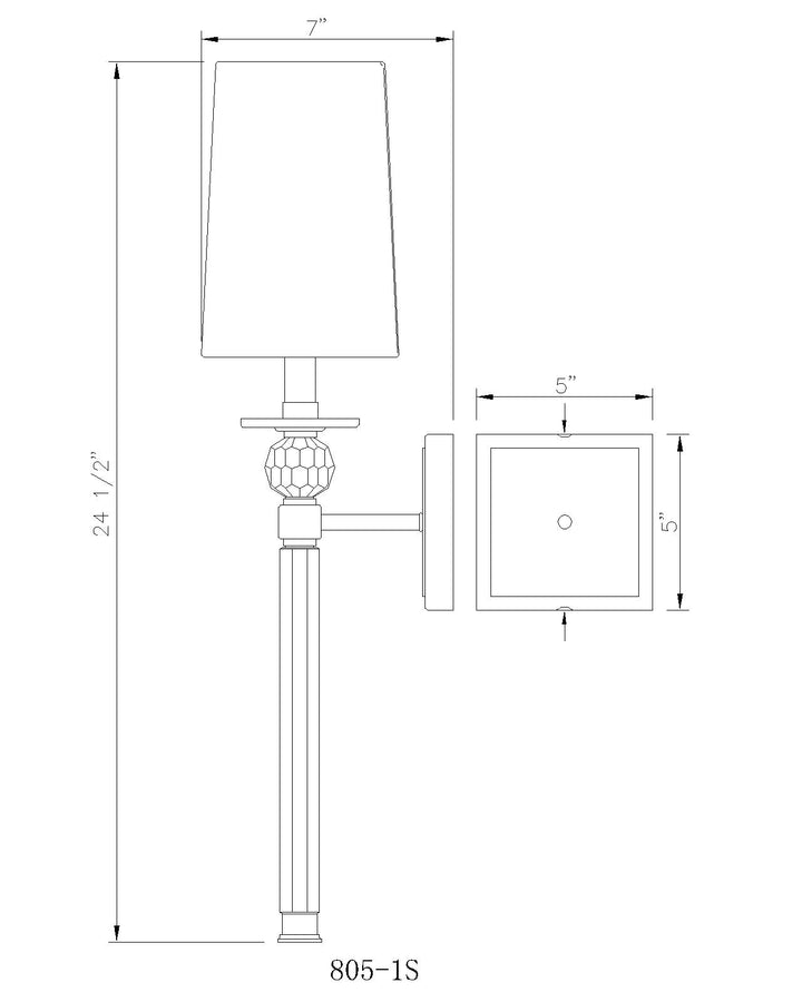 Mia - 1 Light Wall Sconce