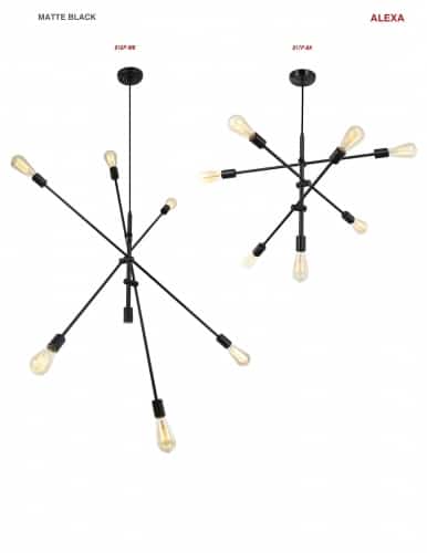 7 Light Pendant by Dainolite - view 2