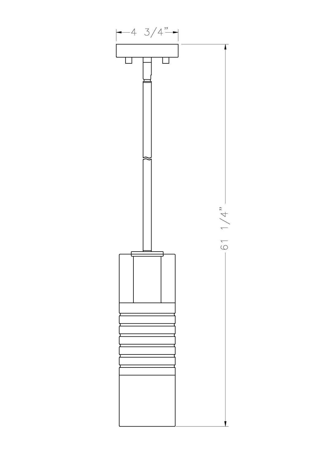 Alton - 1 Light Pendant (824P-ROD)