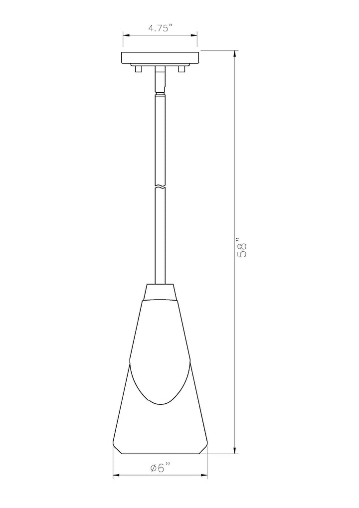 Aimie - 1 Light Pendant (828P6-ROD)