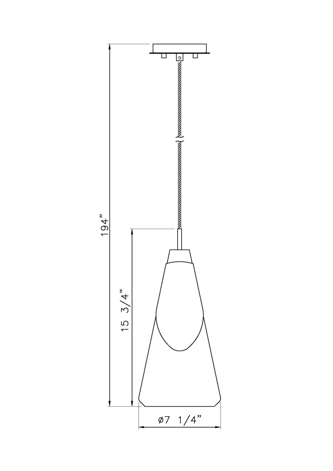 Aimie - 1 Light Pendant (828P7)