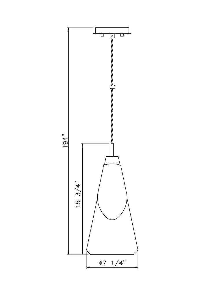 Aimie - 1 Light Pendant (828P7)