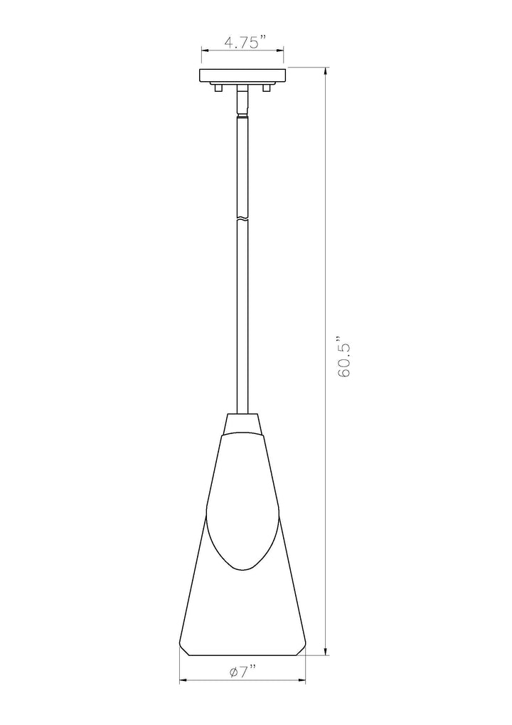 Aimie - 1 Light Pendant (828P7-ROD)