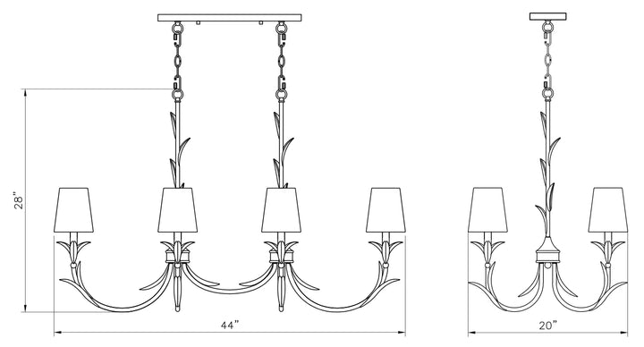 Aslin - 44 Light Linear Chandelier